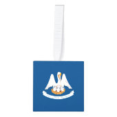 ルイジアナ州旗のダイナミック表示 キューブオーナメント (正面)