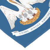 ルイジアナ州旗のダイナミック表示 ショートテーブルランナー (コーナー)