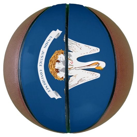 ルイジアナ州旗のダイナミック表示 バスケットボール (縦)