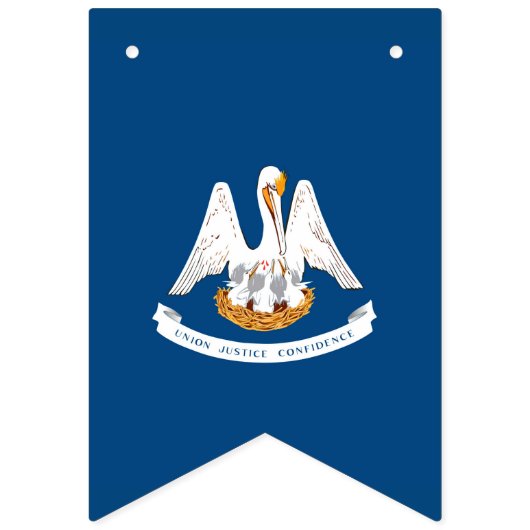 ルイジアナ州旗のダイナミック表示 バンティングフラッグ (第3の旗)