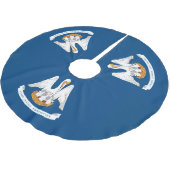 ルイジアナ州旗のダイナミック表示 ブラッシュドポリエステルツリースカート (アングル)