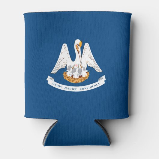 ルイジアナ州旗のダイナミック表示 缶クーラー (正面)