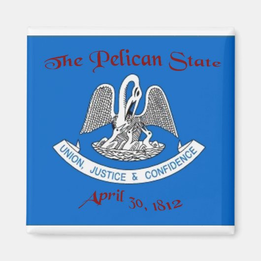 ルイジアナ州旗の磁石 マグネット (正面)