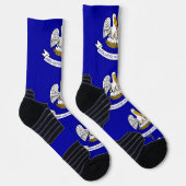 ルイジアナ州旗を持つアスレティッククルーソック ソックス (右)