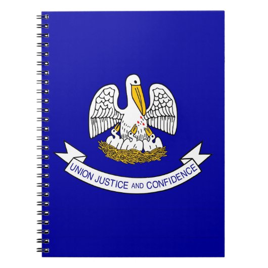 ルイジアナ州旗を持つノート州 ノートブック (正面)