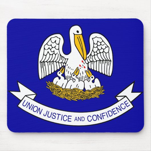ルイジアナ州旗を持つマウスパッド州 – 米国 マウスパッド (正面)