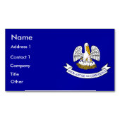 ルイジアナ州旗を持つ名刺マグネット マグネット名刺 (正面)