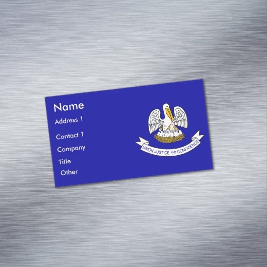 ルイジアナ州旗を持つ名刺マグネット マグネット名刺 (インサイチュ)