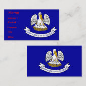 ルイジアナ州旗を持つ名刺 名刺 (正面/裏面)