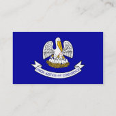 ルイジアナ州旗を持つ名刺 名刺 (裏面)