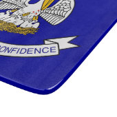 ルイジアナ州旗を持つ小さなガラス板 カッティングボード (角)