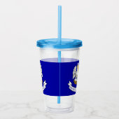 ルイジアナ州旗を持つ愛国的なアクリルタンブラー アクリルタンブラー (右)