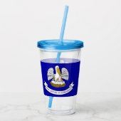 ルイジアナ州旗を持つ愛国的なアクリルタンブラー アクリルタンブラー (裏面)