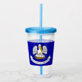 ルイジアナ州旗を持つ愛国的なアクリルタンブラー アクリルタンブラー (正面)