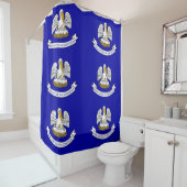 ルイジアナ州旗を持つ愛国的なシャワーカーテン シャワーカーテン (インサイチュ)