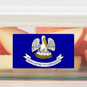 ルイジアナ州旗を持つ愛国的な州 ラベル (貼付)