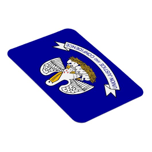 ルイジアナ州旗を持つ愛国的な柔軟な磁石 マグネット (右側)