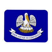 ルイジアナ州旗を持つ愛国的な柔軟な磁石 マグネット (横)