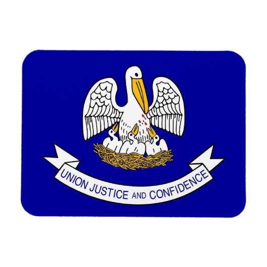 ルイジアナ州旗を持つ愛国的な柔軟な磁石 マグネット (横)