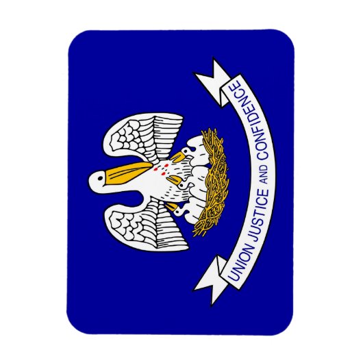 ルイジアナ州旗を持つ愛国的な柔軟な磁石 マグネット (縦)