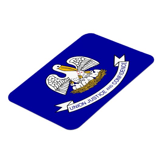 ルイジアナ州旗を持つ愛国的な柔軟な磁石 マグネット (左側)