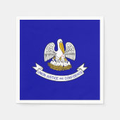 ルイジアナ州旗を持つ愛国的な紙ナプキン スタンダードカクテルナプキン (正面)