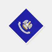 ルイジアナ州旗を持つ愛国的な紙ナプキン スタンダードカクテルナプキン (角)