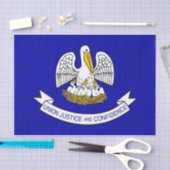 ルイジアナ州旗を持つ愛国的ティッシュペーパー 薄葉紙 (クラフト)