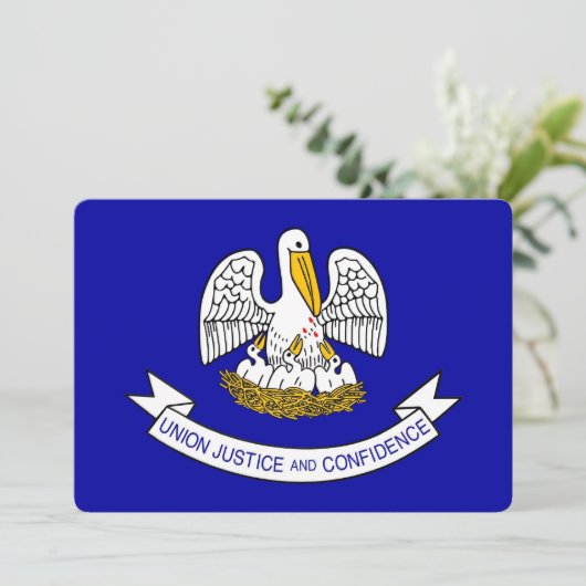 ルイジアナ州旗を持つ愛国的招待状 招待状 (スタンド正面)