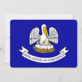 ルイジアナ州旗を持つ愛国的招待状 招待状 (正面)