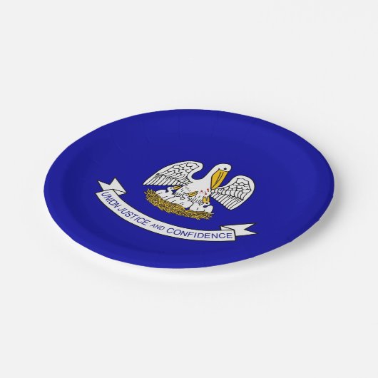 ルイジアナ州旗を持つ愛国的紙プレート ペーパープレート (アングル)