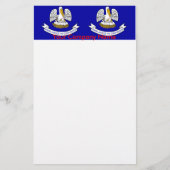 ルイジアナ州旗を持つ文房具 便箋 (正面)