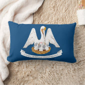 ルイジアナ州旗アメリカ州旗装飾用クッション ランバークッション (ブランケット)