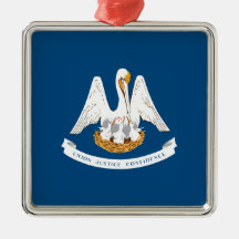 ルイジアナ州旗セラミックオーナメント