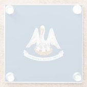 ルイジアナ州旗デザインデコール ガラスコースター (裏面)