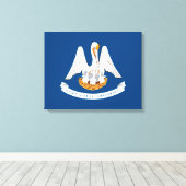 ルイジアナ州旗デザイン キャンバスプリント (インサイチュ (ウッドフロア))