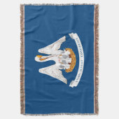 ルイジアナ州旗デザイン スローブランケット (正面縦)