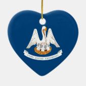 ルイジアナ州旗デザイン セラミックオーナメント (裏面)
