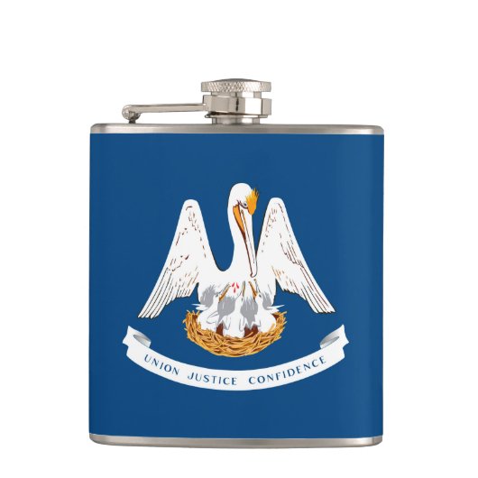 ルイジアナ州旗デザイン フラスク (正面)