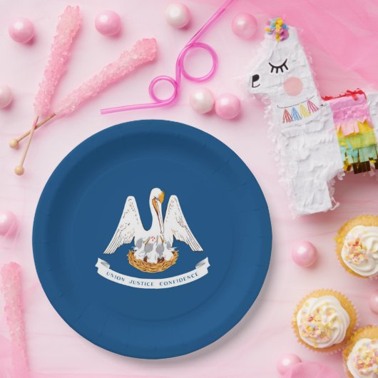 ルイジアナ州旗デザイン ペーパープレート (パーティー)