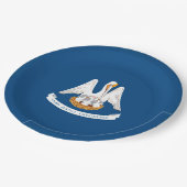 ルイジアナ州旗デザイン ペーパープレート (アングル)