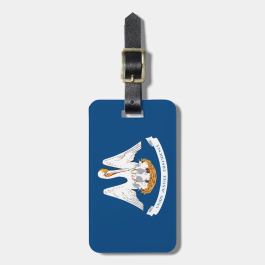 ルイジアナ州旗デザイン ラゲッジタグ (正面縦)