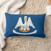 ルイジアナ州旗デザイン ランバークッション (ブランケット)