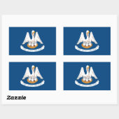 ルイジアナ州旗デザイン 長方形シール (シート)