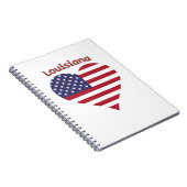 ルイジアナ州旗ハート ノートブック (右側)