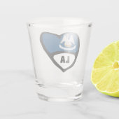 ルイジアナ州旗ハート、ラショットグラス ショットグラス (裏面)