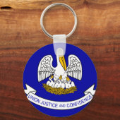 ルイジアナ州旗 キーホルダー (正面)