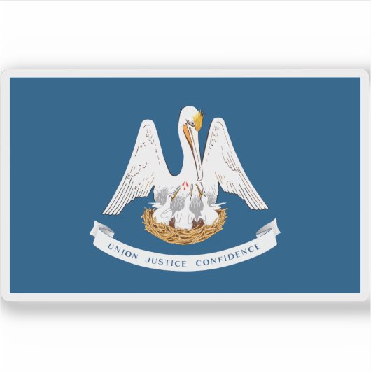 ルイジアナ州旗 シール (正面)