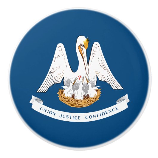 ルイジアナ州旗 セラミックノブ (正面)