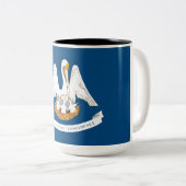 ルイジアナ州旗 ツートーンマグカップ (正面右)